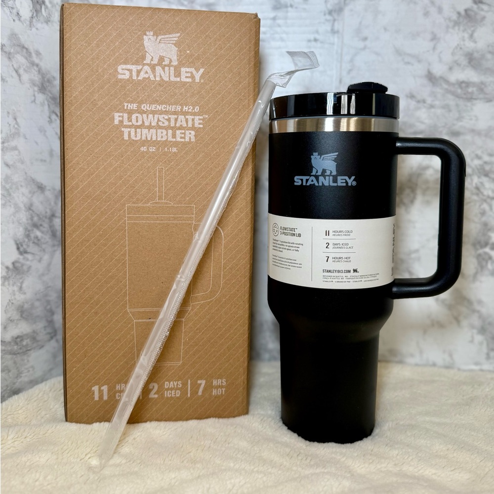 Stanley Matte Black Tumbler with Handle